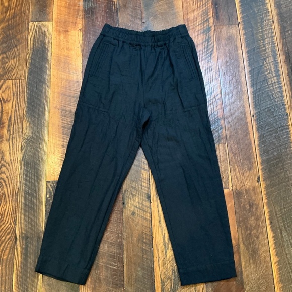 Madewell Waffleback Pull-On High-Rise Tapered Black Pants Women’s Size Small - Picture 6 of 12